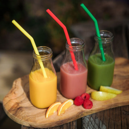 Reusable Silicone Drinking Straws - 6 Pack