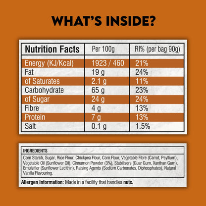Package of EverFree gluten-free cinnamon cookies with 31 cookies in a resealable bag, showcasing the cinnamon-flavored treats.