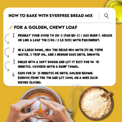 EverFree gluten-free sourdough bread mix in a 350g package, shown in the image.