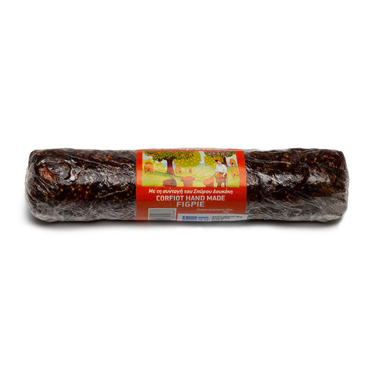 Handmade fig pie bar from Corfu by The Greek Deli Club, featuring a golden crust and rich fig filling.