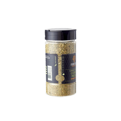 FireFly Barbecue Florida Cuban Mojo BBQ Rub jar with label and lid, showcasing the Caribbean-inspired seasoning blend.