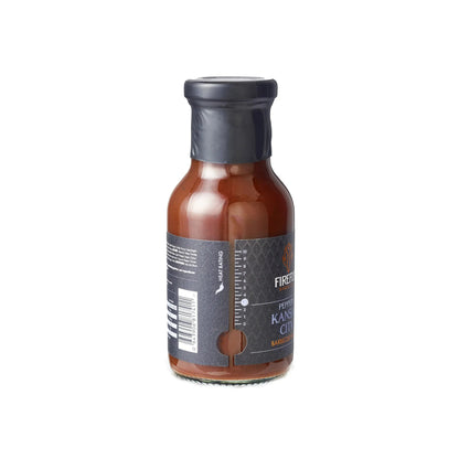 FireFly Barbecue Kansas Brisket BBQ Sauce bottle with label, showcasing rich, smoky flavor ideal for grilled meats.