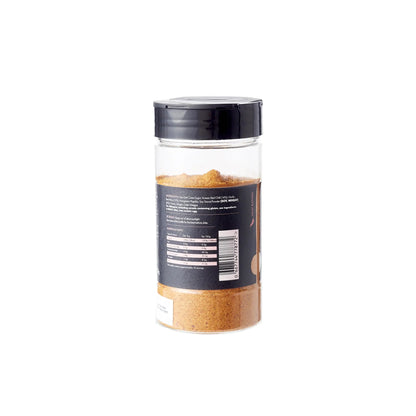 FireFly Barbecue Korean UMAMI BBQ Rub jar showing the label and seasoning texture for grilling and barbecue use.