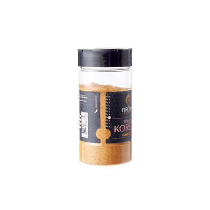 FireFly Barbecue Korean UMAMI BBQ Rub jar with label, showcasing the spicy and savory seasoning for grilling and barbecue.
