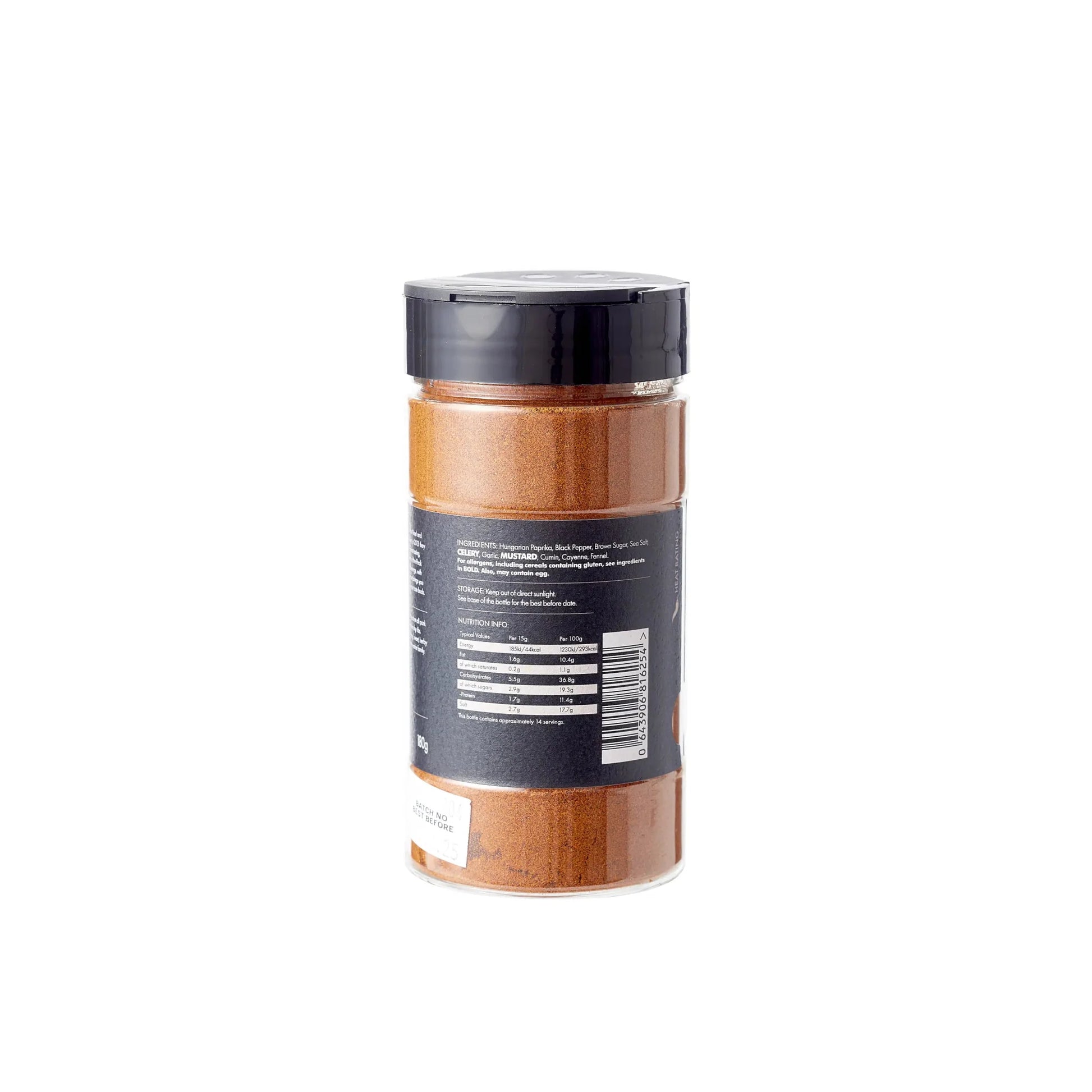 FireFly Barbecue Memphis Dry Savoury BBQ Rub in a jar, with a blend of spices for grilling and smoking meats.
