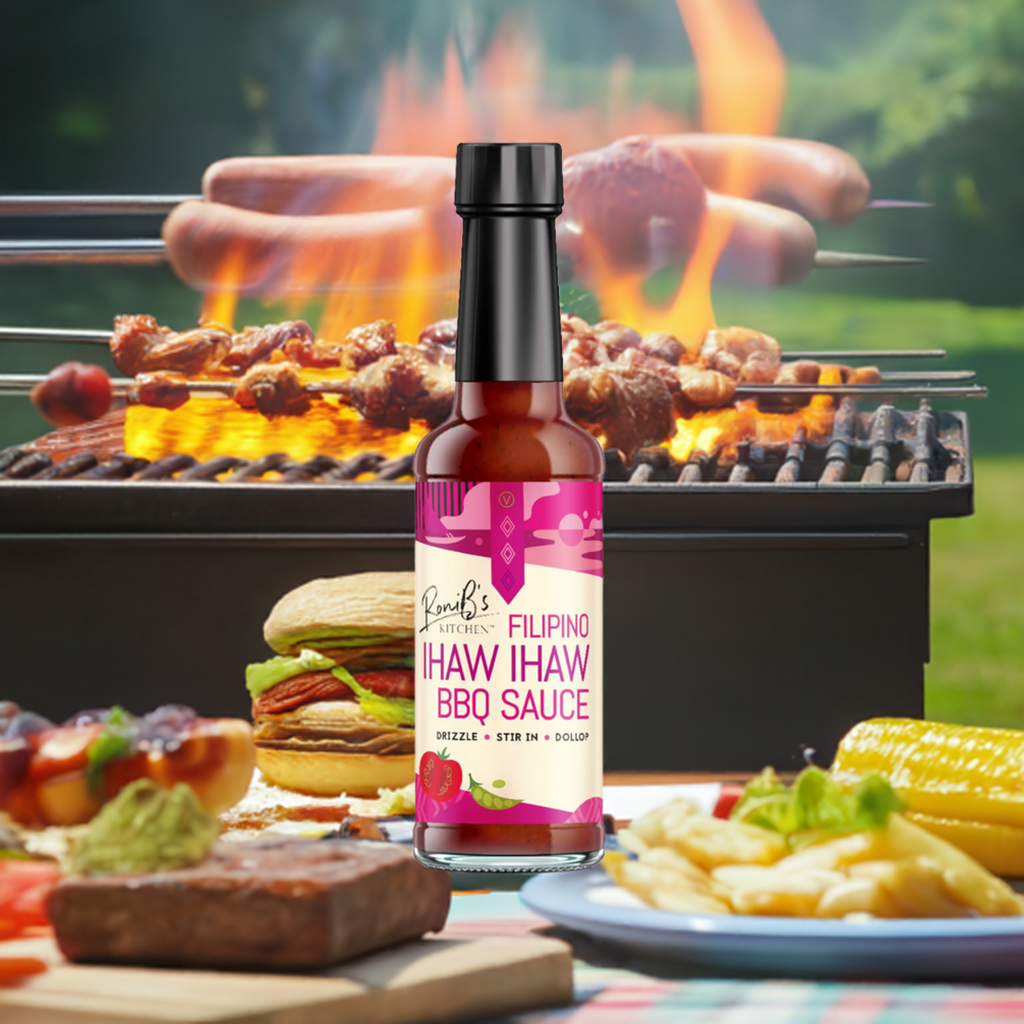 Filipino Ihaw Ihaw BBQ sauce by RoniBs Kitchen, a flavorful marinade and grilling sauce for street food-style barbecue.