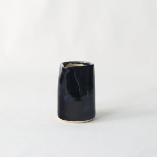 Handmade black ceramic mini jug by Katie L Thompson Designs, classic Jet Black Mini Jug for decorative or functional use.
