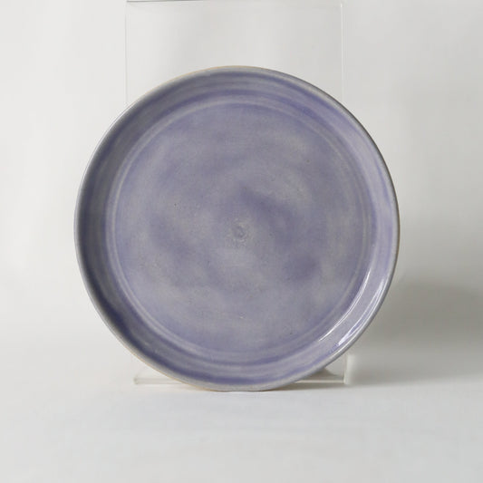 Handmade purple ceramic cake plate from Katie L Thompson Designs featuring an elegant classic design.