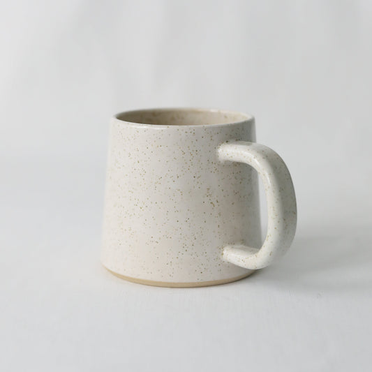 Handmade white ceramic Pepper White Classic Standard Mug with a smooth finish and simple design by Katie L Thompson Designs.