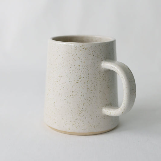 Handmade white ceramic Pepper White Classic Pint Mug by Katie L Thompson Designs, featuring a smooth finish and classic shape.