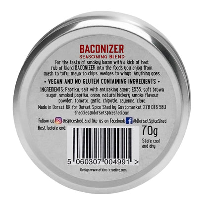 The Dorset Spice Shed Baconizer Smokey Bacon Dust - Meat Free Bacon Flavour Seasoning Blend - Makes Anything Taste of Smokey Bacon