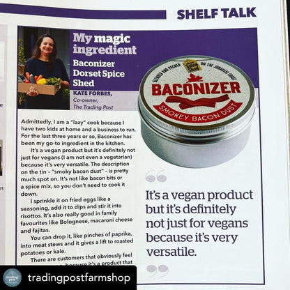 The Dorset Spice Shed Baconizer Smokey Bacon Dust - Meat Free Bacon Flavour Seasoning Blend - Makes Anything Taste of Smokey Bacon