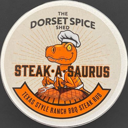 Dorset Spice Shed Jurassic BBQ Seasonings Gift Set of 3 BBQ Rubs - FREE Greetings Card - A Perfect Summer Barbecue Gift for Outdoor Cooking