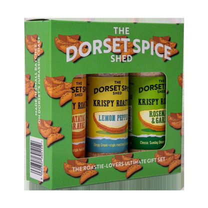 The Dorset Spice Shed - Krispy Roasties Roast Potato Seasoning Gift Pack - for Roastie Lovers - Three Fantastic Flavours
