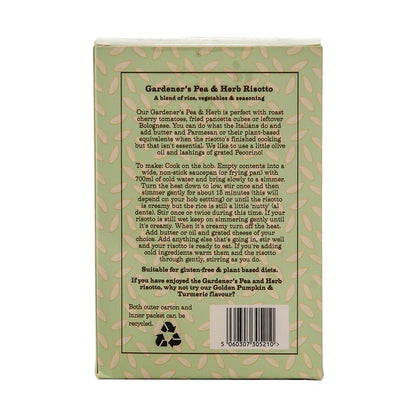 Gusto&Grano - Gardener&#39;s Pea and Herb Risotto - Mealmaker in 20 minutes - Serves 4 as a side or 2 as a main course - 240g - Gluten Free