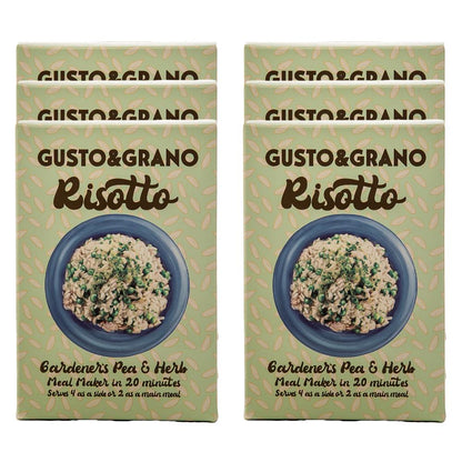 Gusto&Grano - Gardener&#39;s Pea and Herb Risotto - Mealmaker in 20 minutes - Serves 4 as a side or 2 as a main course - 240g - Gluten Free