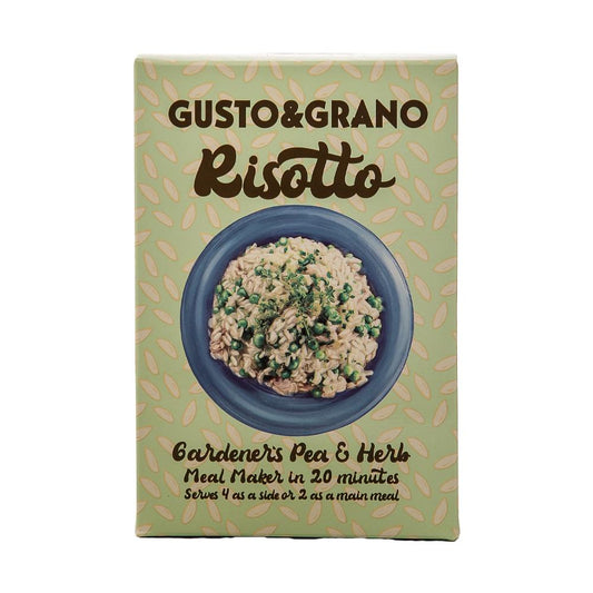 Gusto&Grano - Gardener&#39;s Pea and Herb Risotto - Mealmaker in 20 minutes - Serves 4 as a side or 2 as a main course - 240g - Gluten Free