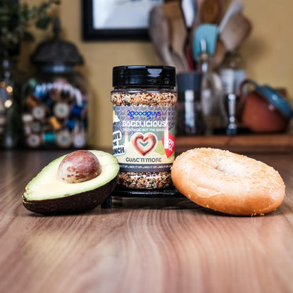 2GoodGuys Bagelicious Everything But The Bagel Guac&#39;n&#39;More - Savoury Seasoning - Original Bagel Topping - Crunchy Toasted Seeds