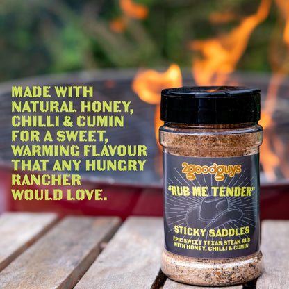 2GoodGuys &quot;Rub Me Tender&quot; Sticky Saddles Rub - for Steak, Ribs, Pulled Pork & Belly Pork Burnt Ends