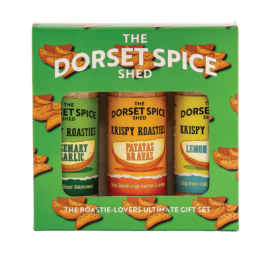 The Dorset Spice Shed - Krispy Roasties Roast Potato Seasoning Gift Pack - Perfect Gift for Roastie Lovers - Three Fantastic Flavours