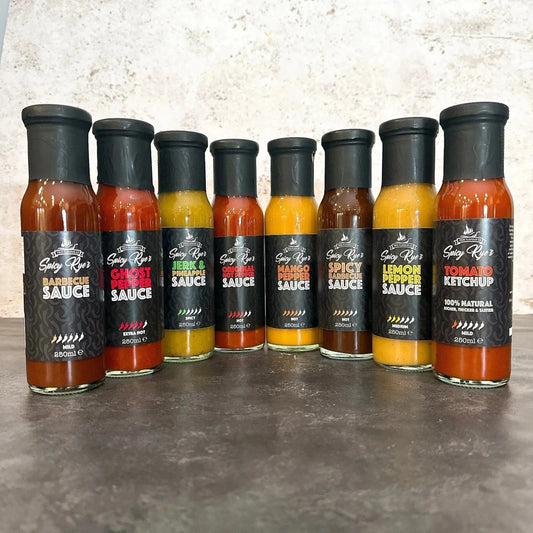 Spicy Ryes Ultimate Flavour Adventure gift set featuring a variety of spicy seasonings and sauces in a decorative box.