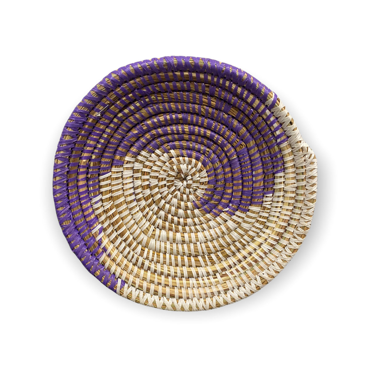 Small Senegal Wall Basket by Botanical Boys, handcrafted basket with woven design ideal for wall decor or storage.