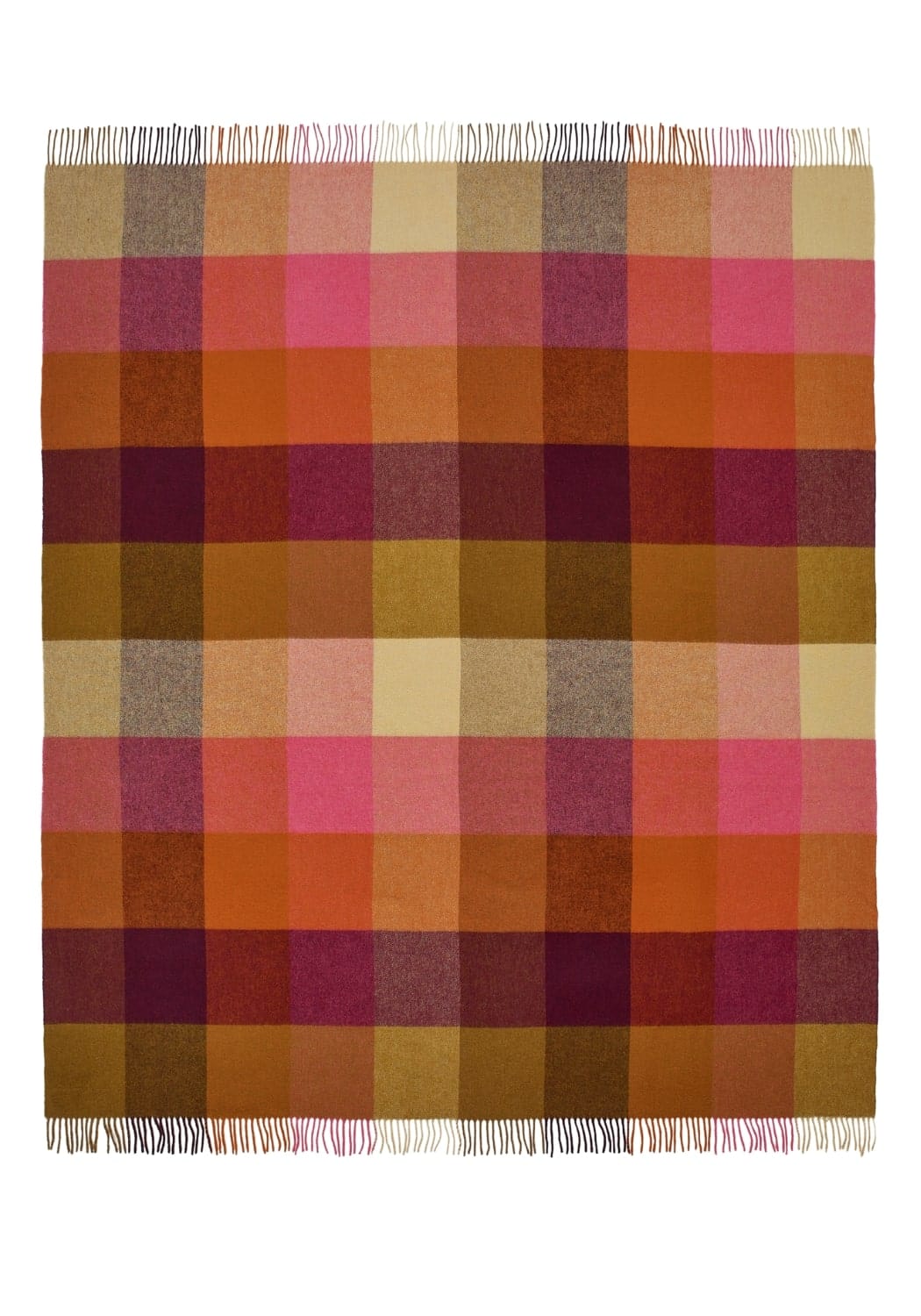 Ivys Autumn Spice Plaid Throw blanket by Casa by Josephine Jenno, featuring warm autumn-colored plaid fabric.