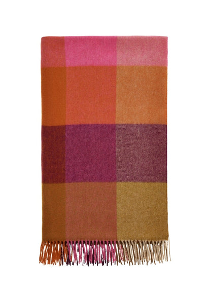 Casa by Josephine Jenno Ivy's Autumn Spice Plaid Throw blanket with warm autumn-colored plaid pattern, cozy and stylish for home use.