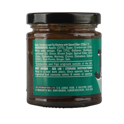 Janda Food Boxing Day Chutney label with colorful design and product name on a jar label.