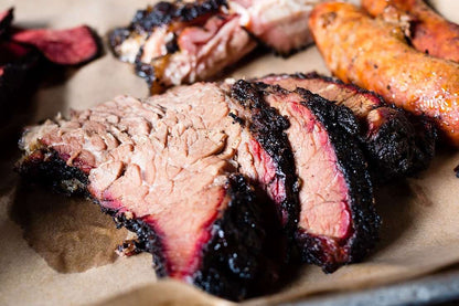 FireFly Barbecue Kansas Brisket BBQ Sauce bottle with label, rich in smoky and tangy flavors, ideal for grilling and smoky meats.