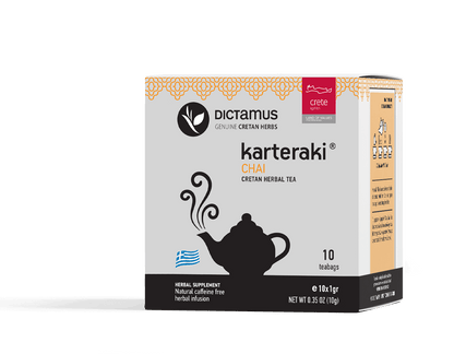 Cretan Chai tea bags by The Greek Deli Club, featuring aromatic tea with traditional Greek herbs and spices.