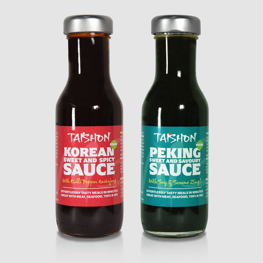 TAISHON PEKING AND KOREAN SAUCE MIXED TWIN PACK (VEGAN)