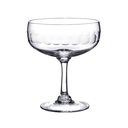 Crystal Cocktail Glasses with Lens Design