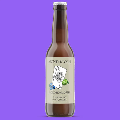 Lord Hopsworth Hopped Blueberry Kombucha - 12 Pack (330ml Bottles)