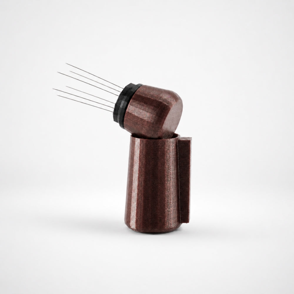 KNOCDIC® magnetic WDT tool with galaxy brown handle and magnetic holder, designed for precision in ceramic and porcelain repair.
