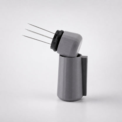 KNOCDIC® magnetic WDT tool with ash grey handle and magnetic holder for precise watch repair and testing.