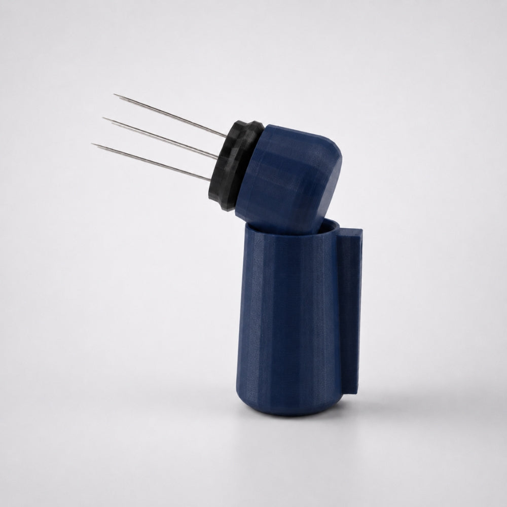 KNOCDIC® WDT tool with magnetic holder in dark blue, designed for precise watchmaker and repair work.