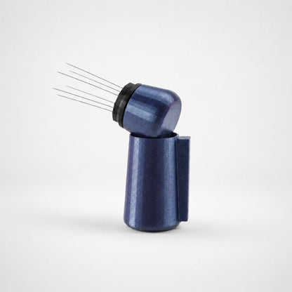 KNOCDIC® WDT tool with magnetic holder featuring a galaxy nebulae design, used for watch repair and precise movement adjustments.