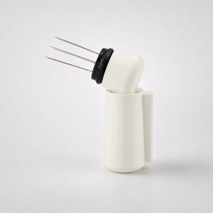 KNOCDIC® WDT tool with magnetic holder in ivory white for precise watchmaking and jewelry repair.