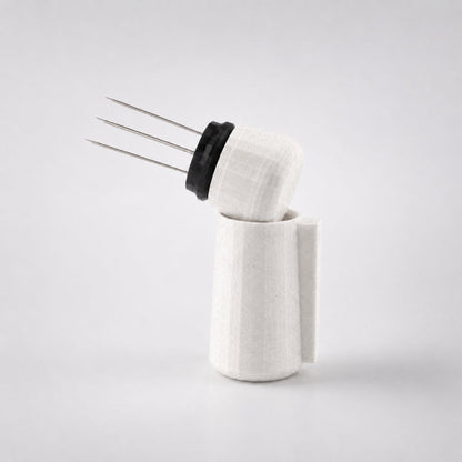 KNOCDIC® magnetic WDT tool with marble white handle for precise wood detection and woodworking applications.