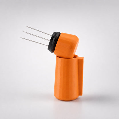 KNOCDIC® WDT tool with magnetic holder in orange, featuring a precision tool for woodworking and carpentry tasks.
