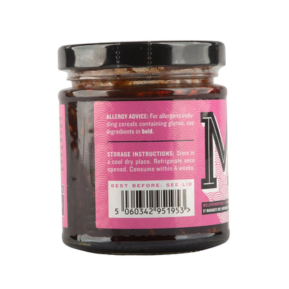 Jar of Manfood Korean Barbecue Sauce with a clear label, showcasing the rich, dark sauce inside the glass jar.