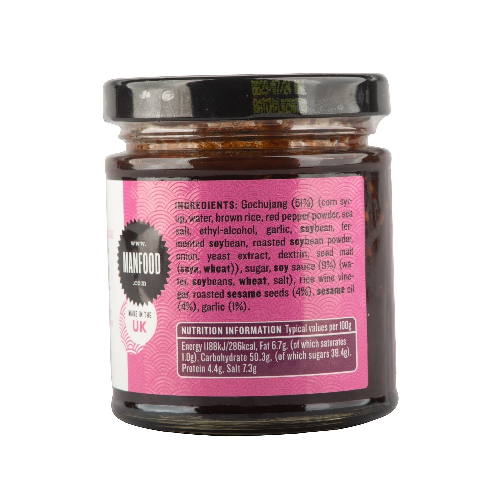 Manfood Korean Barbecue Sauce bottle with label, showcasing rich, savory sauce ideal for grilling and marinating.