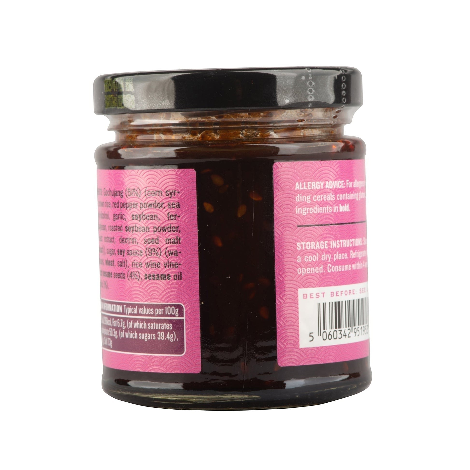 Manfood Korean Barbecue Sauce bottle with label, showcasing rich, dark sauce in a glass jar for grilled meats and Asian dishes.