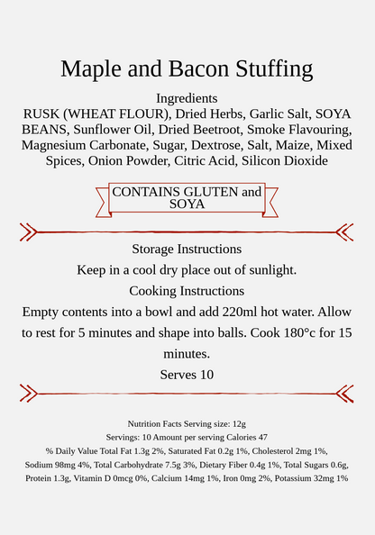 Wilson's Kitchen Maple and Bacon Stuffing