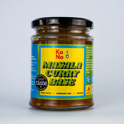 Ka Na Masala Curry Base Medium from Ka Na Homecooked, a cooking sauce in a jar with a white background and new label design.