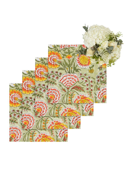 Mughal Rajan Floral Table Napkin - Set of 4