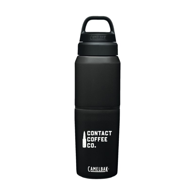 Camelbak MultiBev Flask gear by Contact Coffee Company Ltd., showing a versatile reusable beverage container with multiple drinking options.