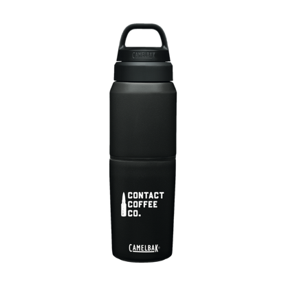 Camelbak MultiBev Flask gear by Contact Coffee Company Ltd., showing a versatile reusable beverage container with multiple drinking options.