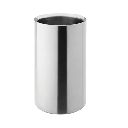 Double walled stainless steel wine cooler from Glassware UK, designed to keep wine chilled with durable, sleek insulation.